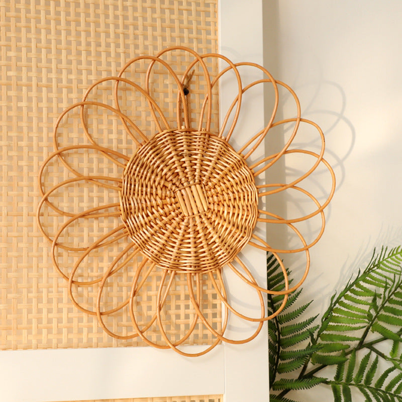 Dekorative Wandplatte Aus Geflochtenem Rattan Karnz
