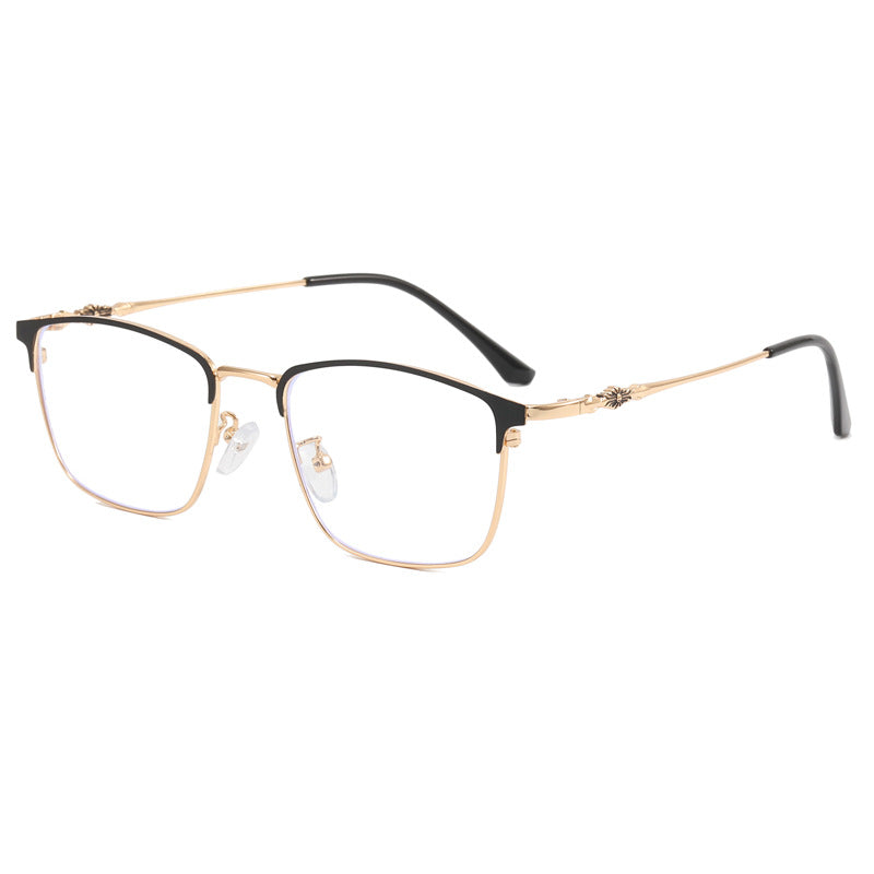 Damen modische quadratische Brille mit elegantem Metallrahmen Karnz