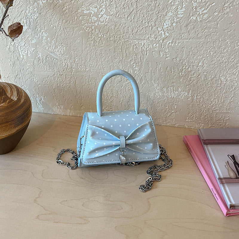 Polka Dot Schleifen-Detail Handtasche
