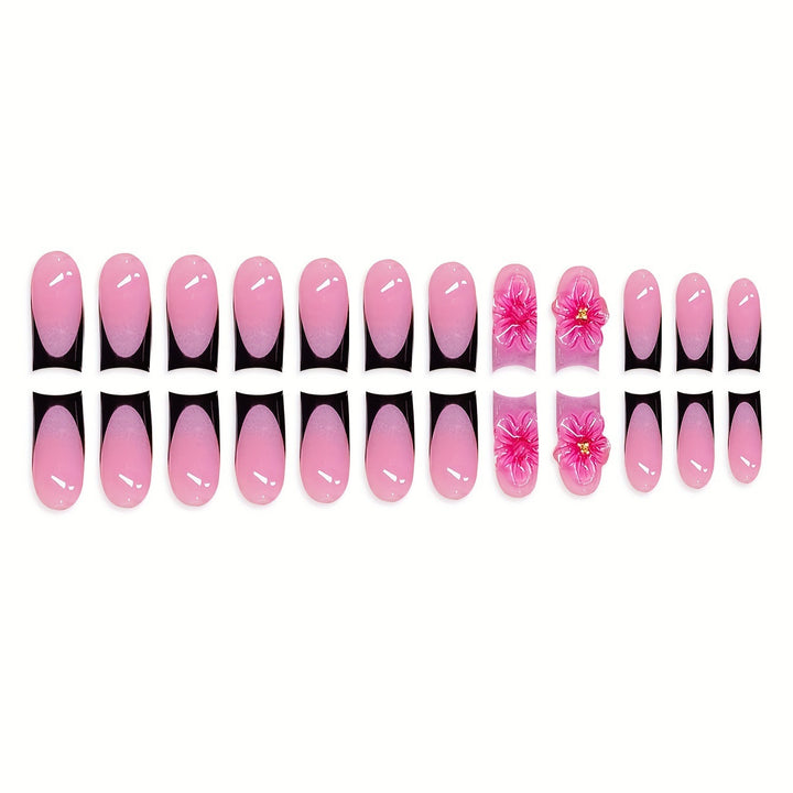 Floral Decorative Press-On Nagelkunst Karnz