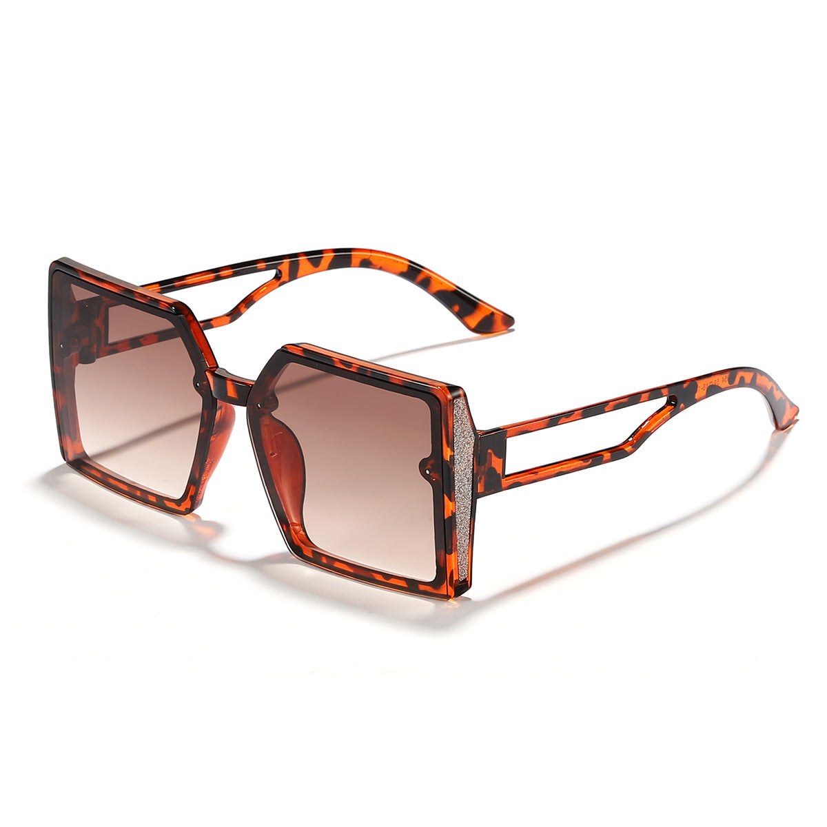 Damen Sonnenbrille mit einzigartigem quadratischem Rahmen und funkelndem Akzent Karnz