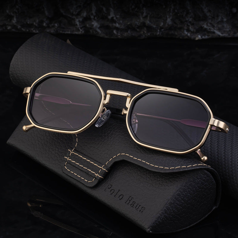 Damen modische Sonnenbrille im auffälligen, asymmetrischen Design Karnz