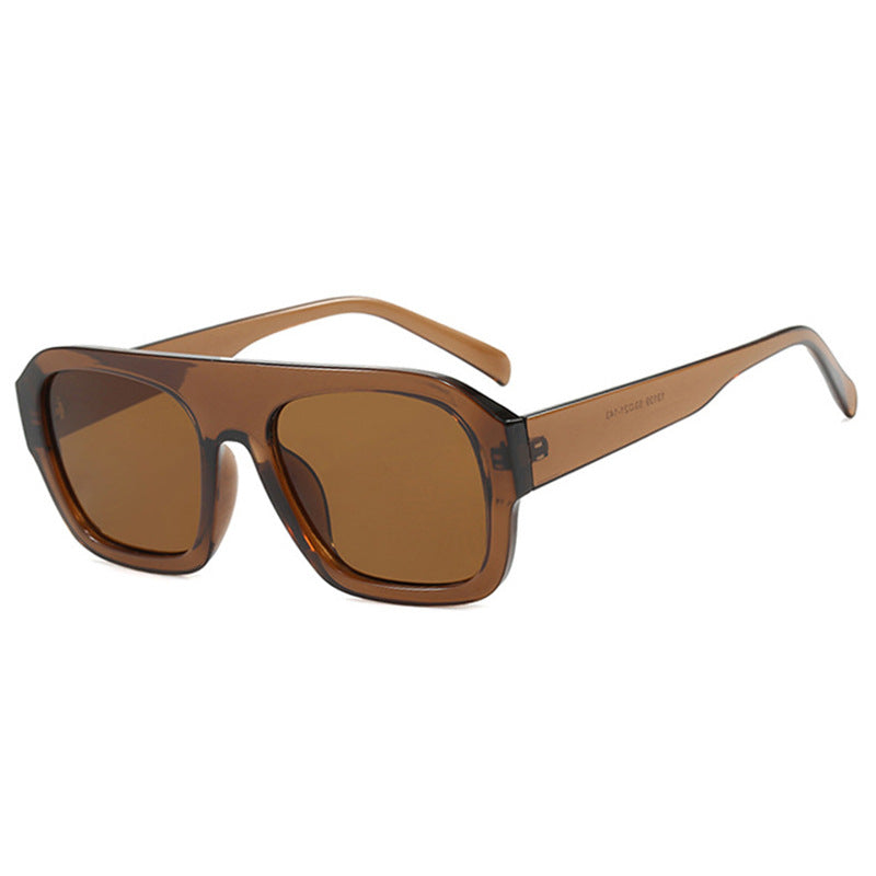 Damen modische Sonnenbrille mit robustem Rahmen und breiten Gläsern Karnz