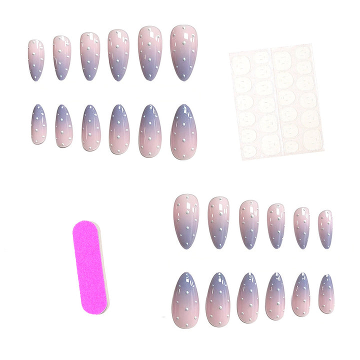 Elegante Polka Dot Langanhaltende Gel Nagelkunst Karnz