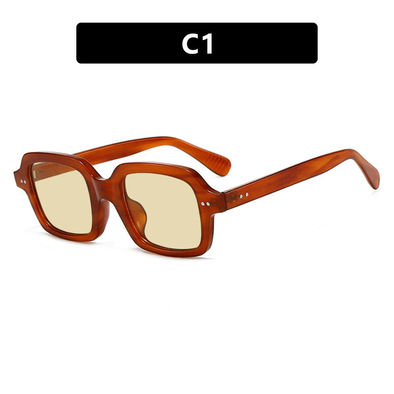 Damen moderne quadratische Sonnenbrille mit breitem Rahmen und elegantem Design Karnz