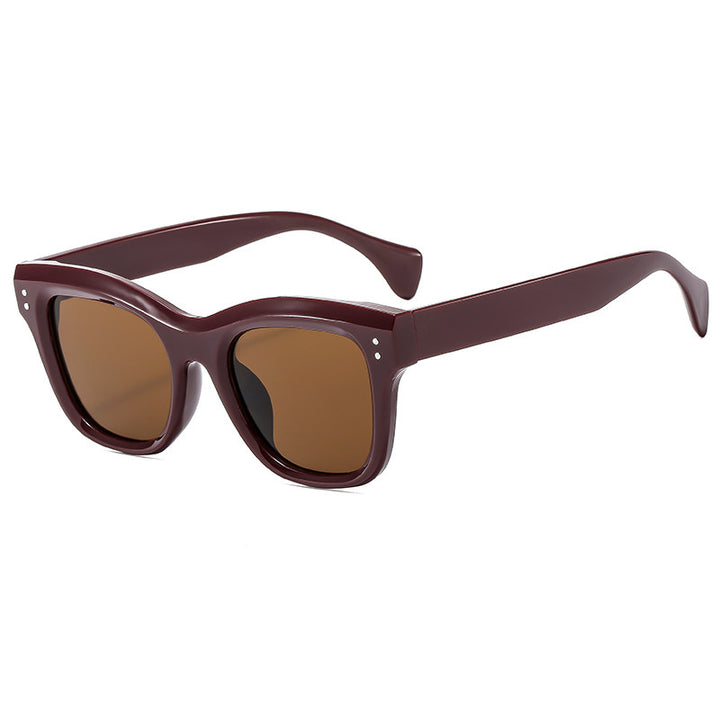 Damen oversized Sonnenbrille mit abgerundetem eckigem Rahmen und UV-Schutz Karnz
