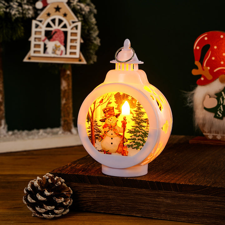 Nostalgische Weihnachtslaterne mit einladender Hirsch-Szenerie Karnz
