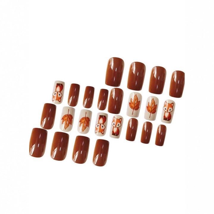 Thematic Fox und Blatt Nagelkunst Set Karnz