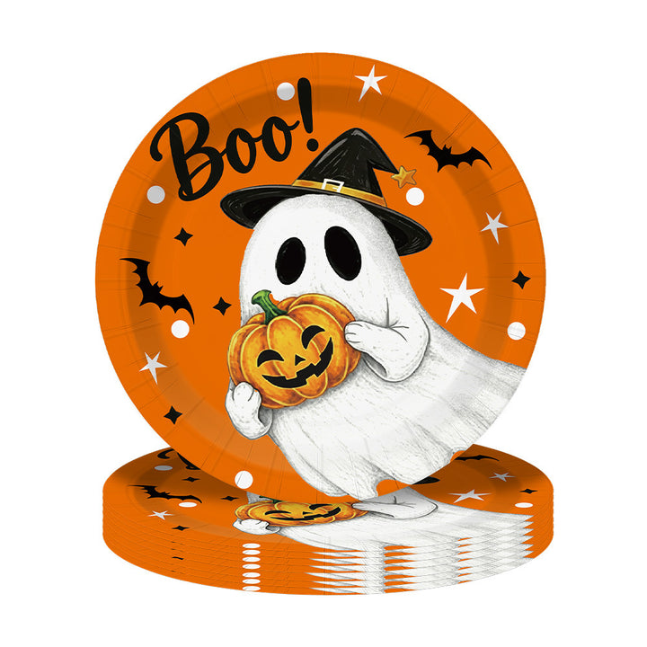 Einweg-Party-Tischdecke mit Halloween-Motiv und Servietten-Set