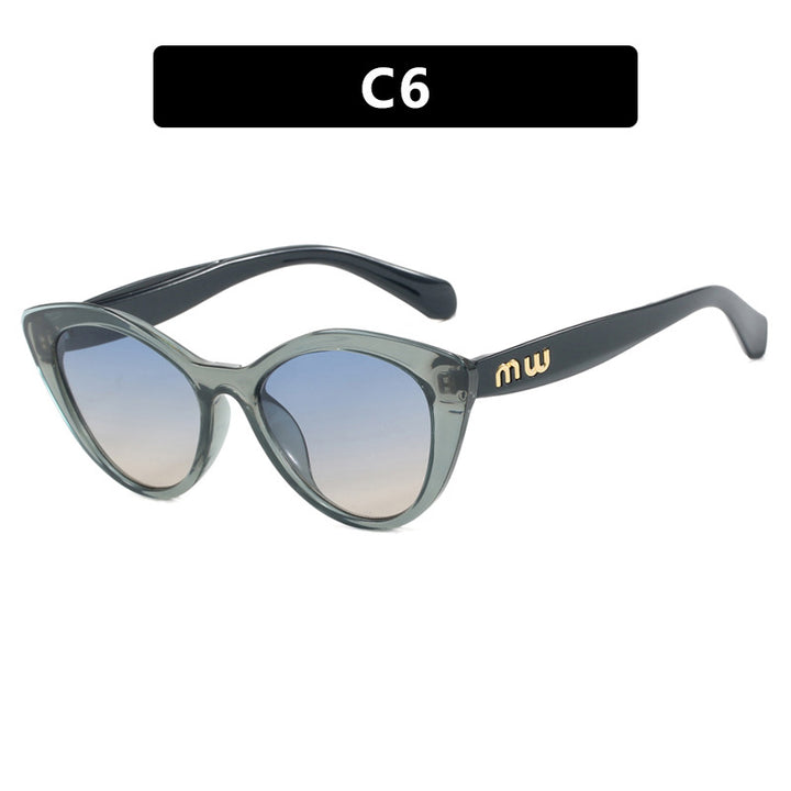Damen elegante Cat-Eye Sonnenbrille mit luxuriösem hochwertigen Rahmen Karnz