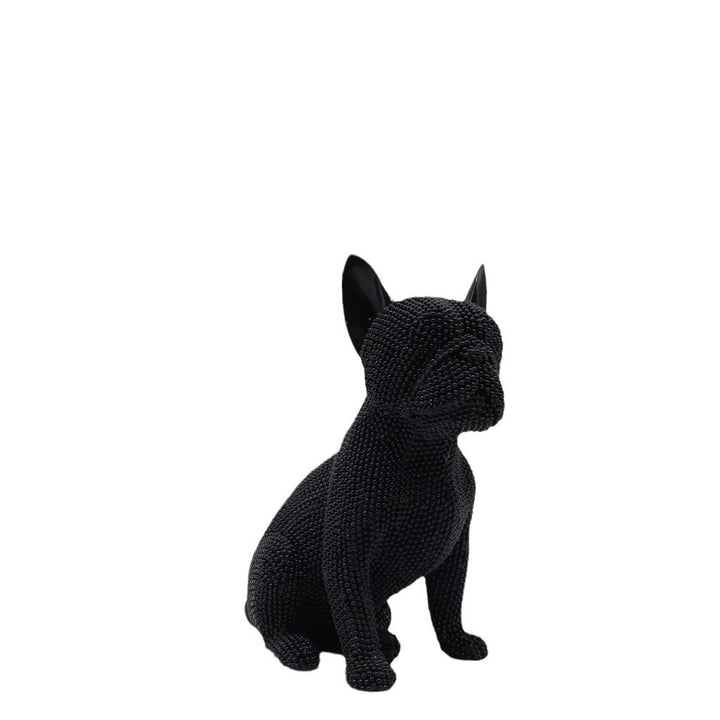 Glänzende Bulldoggen Skulptur Karnz