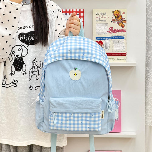 Verspielt Karomuster Rucksack Karnz