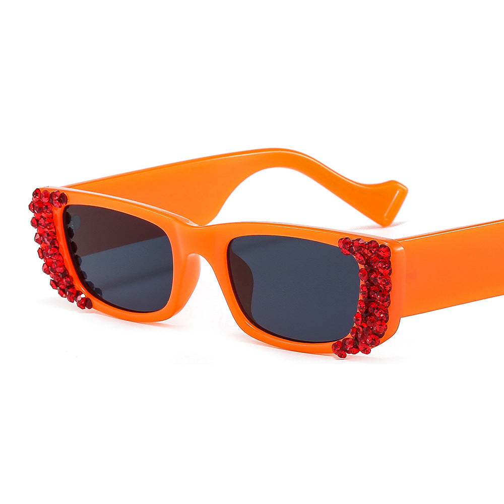 Damen extravagante Schmuckstein-Sonnenbrille Karnz