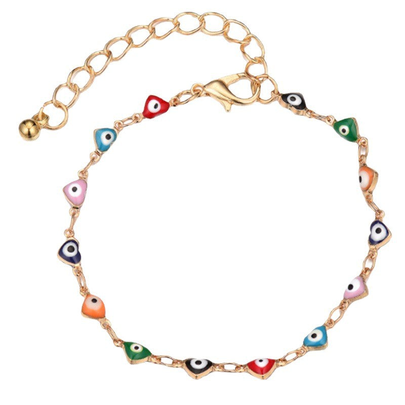 Bunte böse Augen Charm Fußkette Karnz