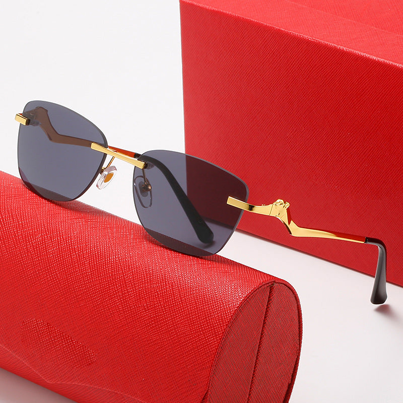 Damen modische Sonnenbrille mit asymmetrischem Rahmen und komfortablen Nasenpads Karnz