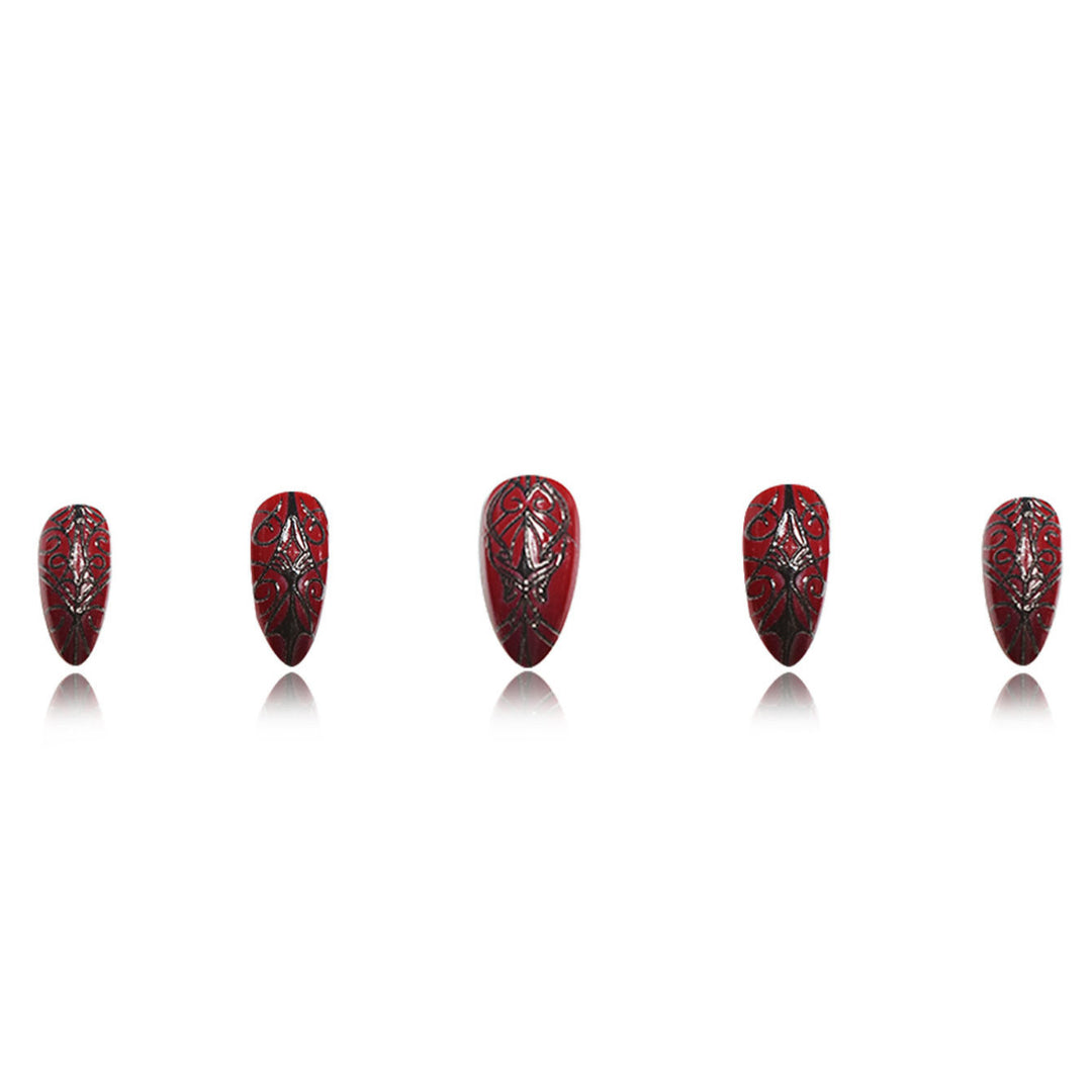 Gothic-inspirierten Stiletto Press-On Nagelverlängerungen Karnz