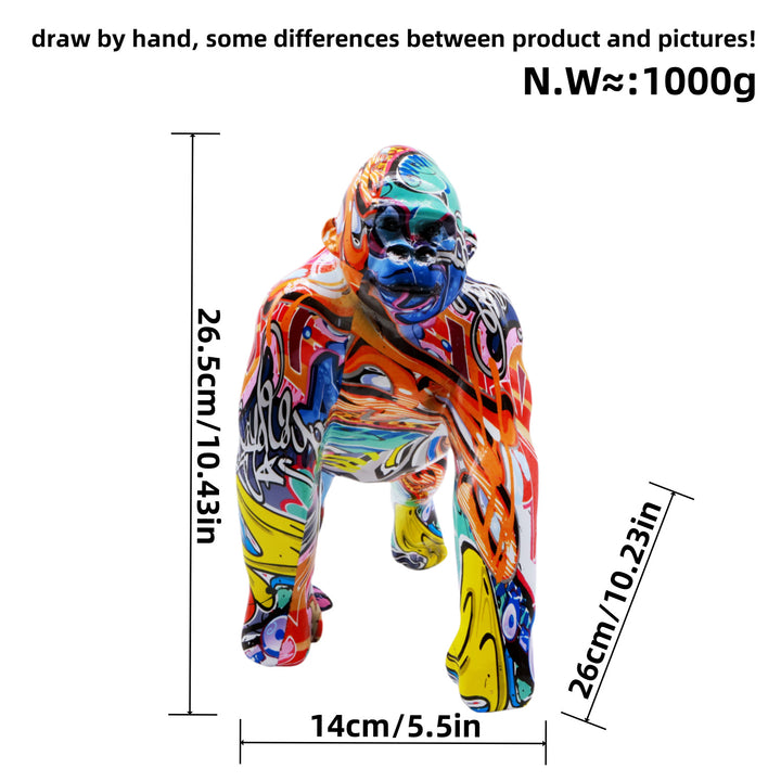 Kunstvolle Gorillaskulptur Karnz