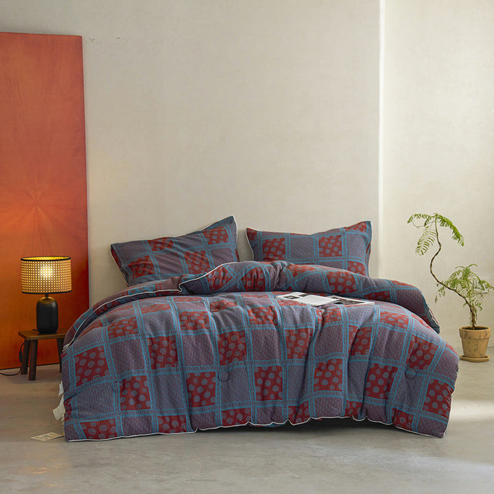 Florales Baumwollbettdecke Duvet-Einsatz mit hypoallergenem, leichtem Füllmaterial