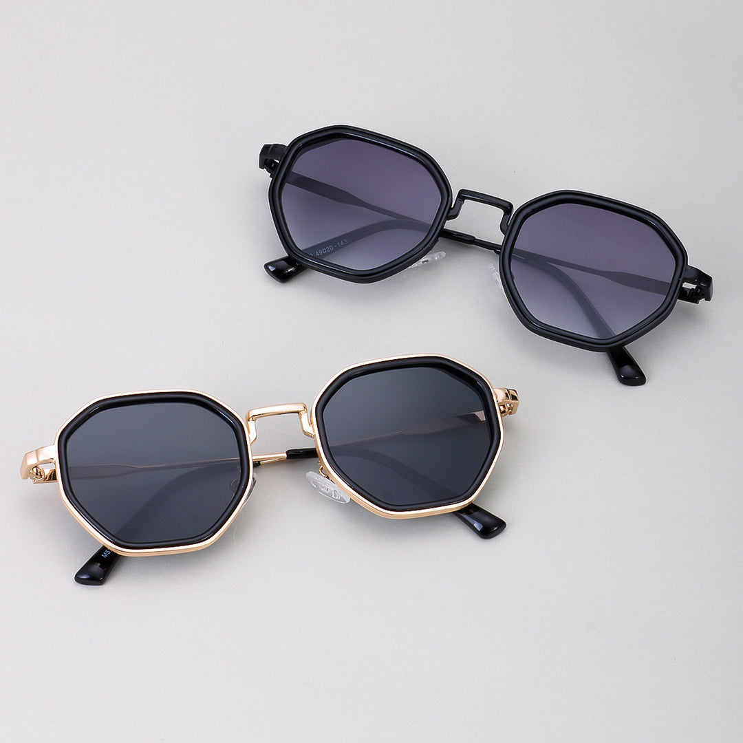 Damen geometrische Sonnenbrille mit modischem Rahmen Karnz