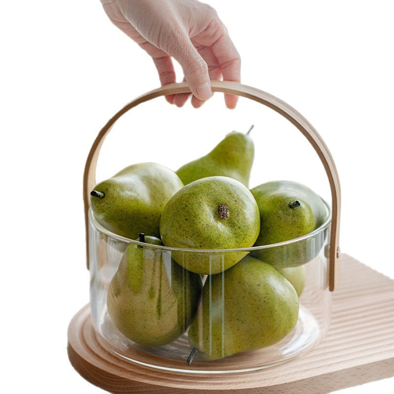 Damen dekorative Aufbewahrungsschale mit ergonomischem Holzgriff Karnz