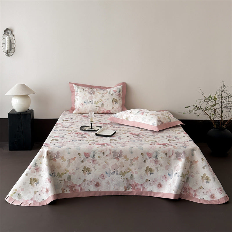 Bettwäschegarnitur aus feinem Baumwollsatin mit klassischem Toile-de-Jouy-Print und satiniertem Saum