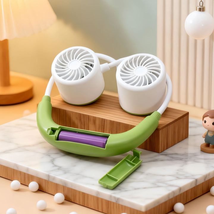 Damen Tragbarer Halsventilator mit dualer Drehfunktion Karnz