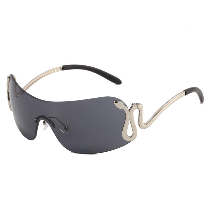 Damen futuristische Sportsonnenbrille mit verspieltem Design Karnz