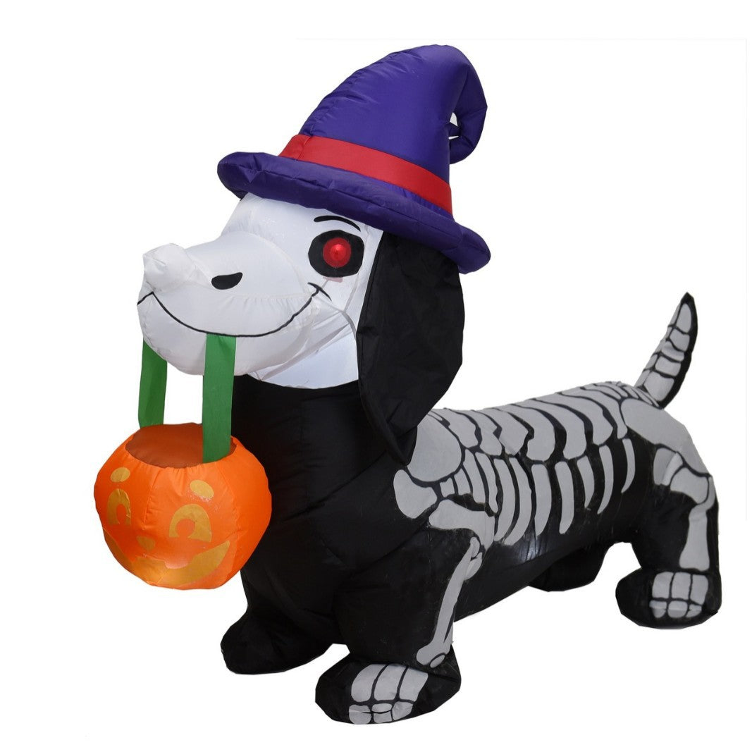 Aufblasbare Halloween Hund mit Skelett-Design