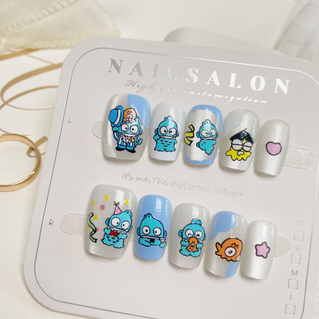 Verspielt Cartoon-Themen Press-On Nagelkunst Set