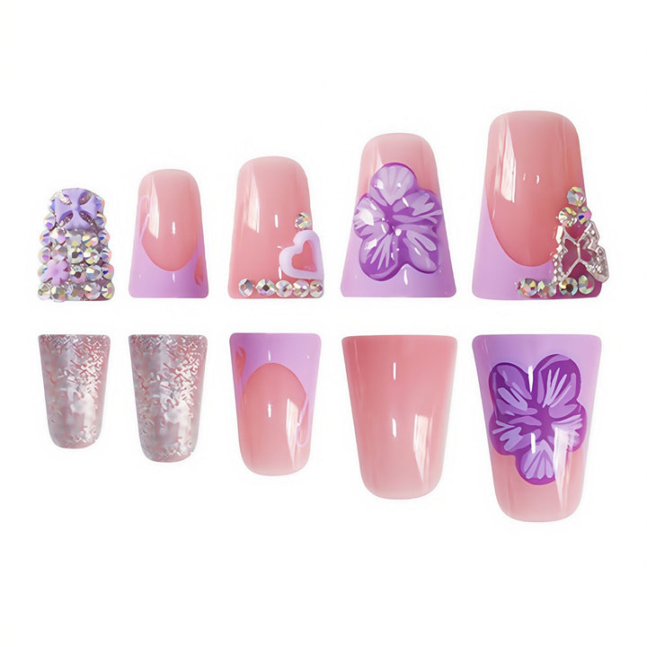 Kreative Blumen Acryl Nagelkunst Karnz