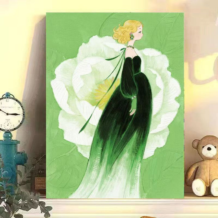 Künstlerische florale Illustrations-Leinwand-Kunstwerk Karnz