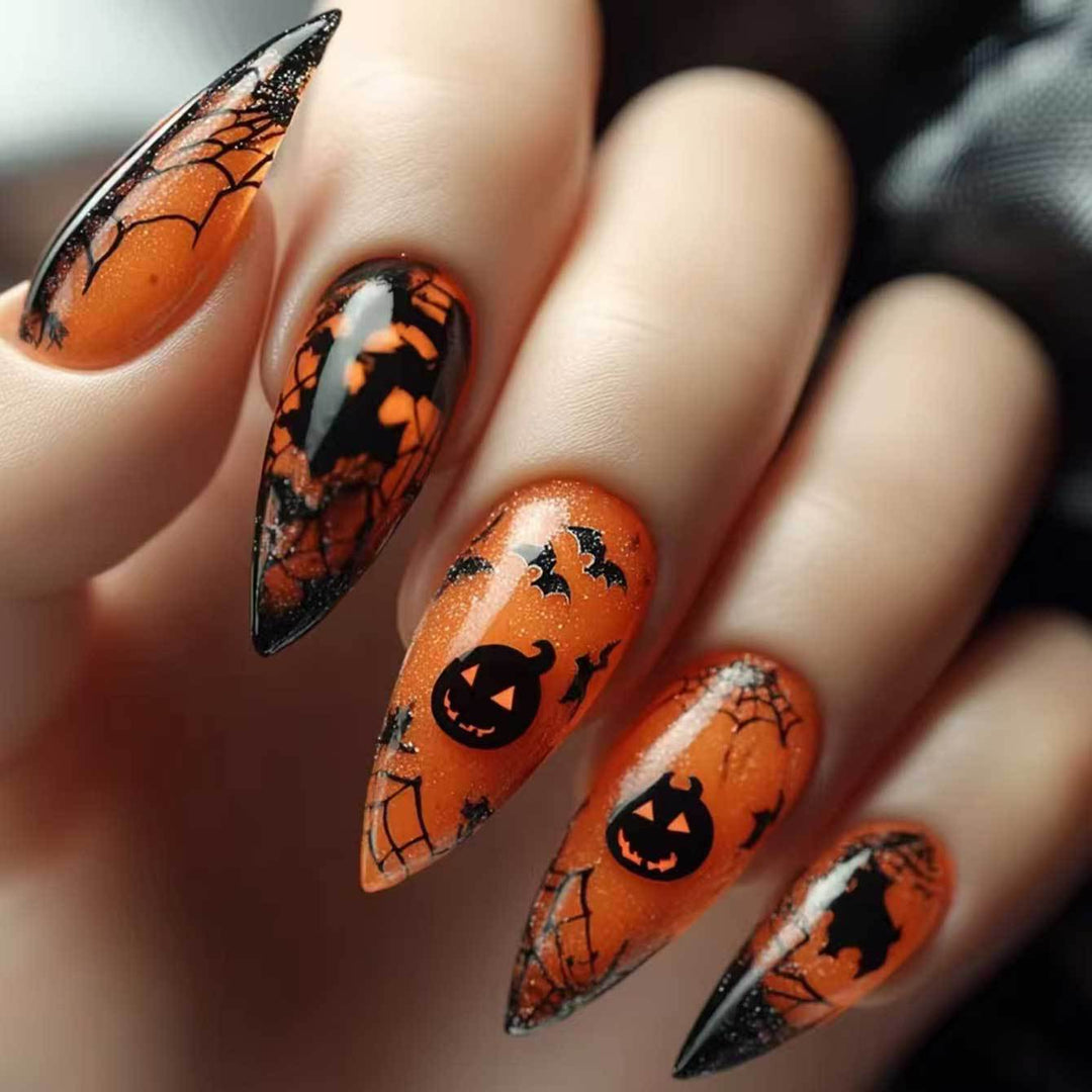 Künstlerisches Langes Stiletto Press-On Nagelset
