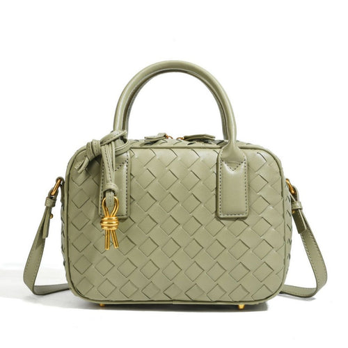 Texturierte Leder Boutique-Handtasche Karnz
