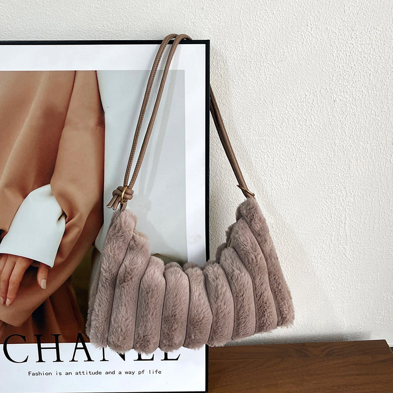 Plüsch Texturierte Handtasche