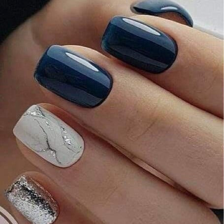 Elegante Marmor-Design Press-On Nägel Karnz