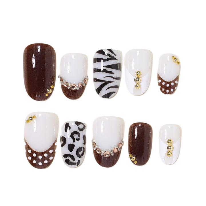 Künstlerisches Nageldesign-Set mit Edelsteindekoren Karnz