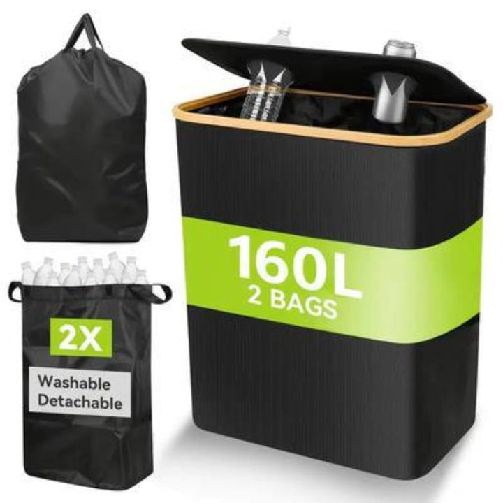 Multifunktionale Wäscheaufbewahrungsbox mit Bambusdeckel Karnz