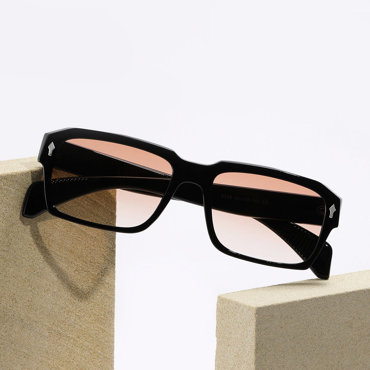 Damen modische quadratische Sonnenbrille mit robustem Rahmen Karnz