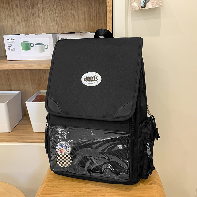 Multi-Funktions-Rucksack mit transparentem Fach