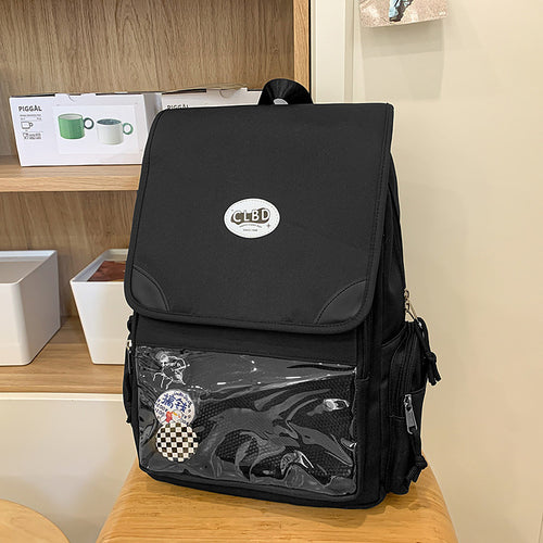 Multi-Funktions-Rucksack mit transparentem Fach