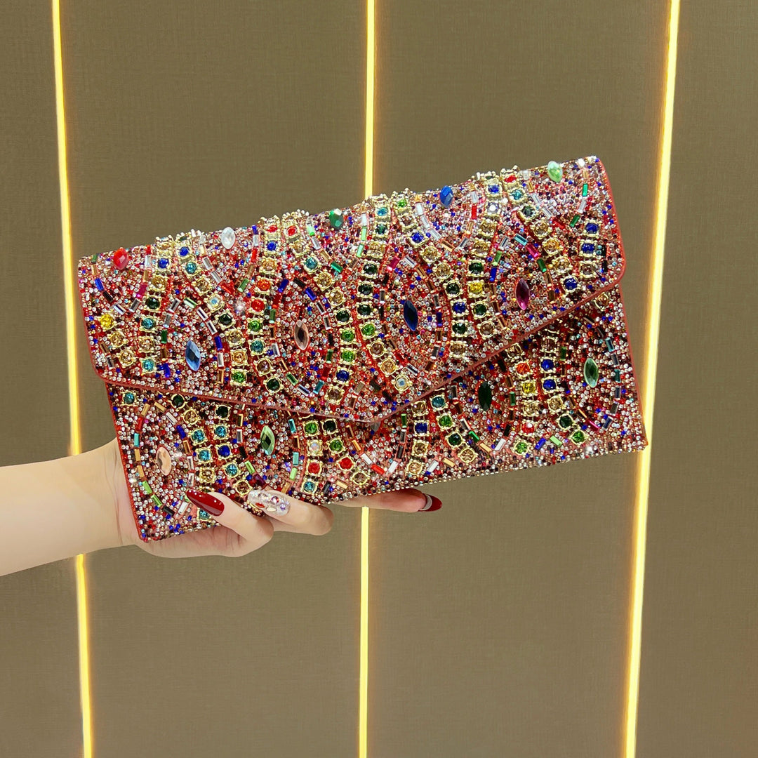 Dekorative Pailletten Abend Clutch