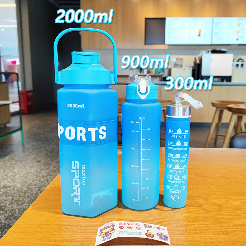 Damen Sport-Wasserflasche mit motivierenden Skalen Karnz