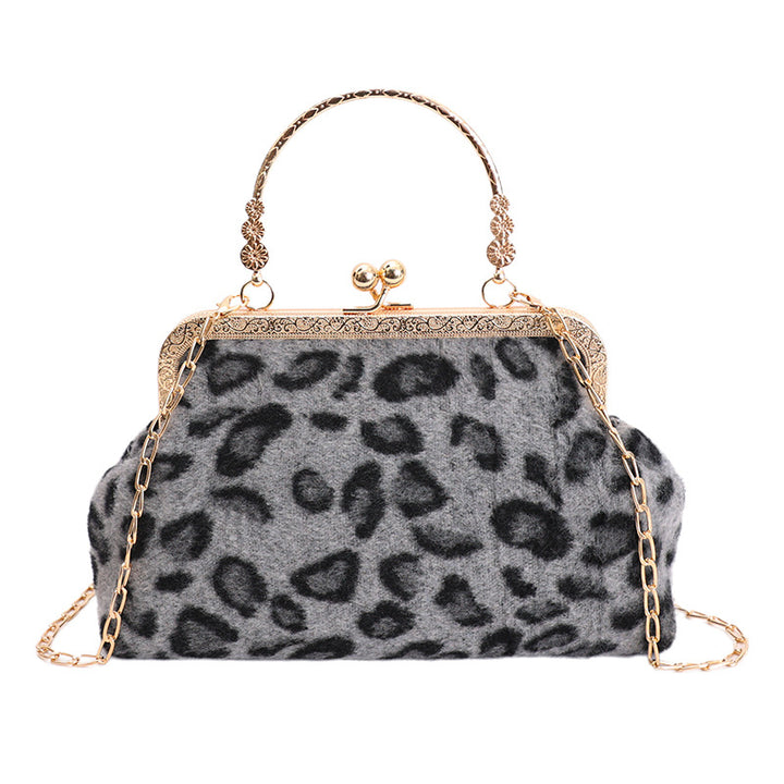 WoElegant Leopardenmuster Abendhandtasche Karnz
