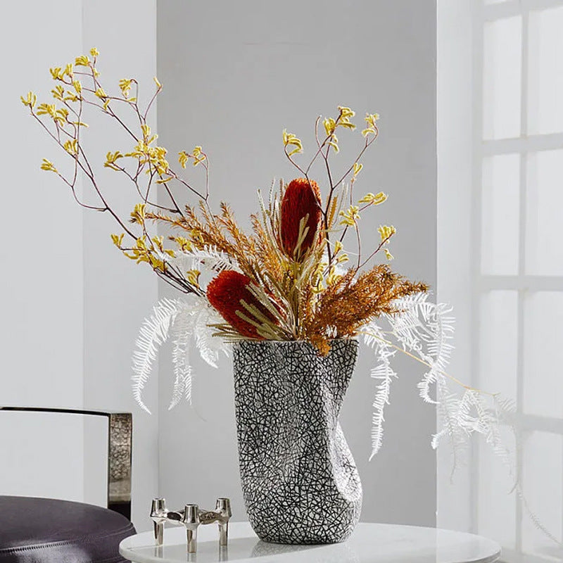 Künstlerische Textur Steingut Vase