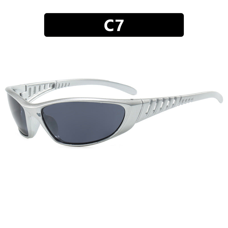 Damen Sportliche Sonnenbrille mit aerodynamischem Design und polarisierenden Gläsern Karnz