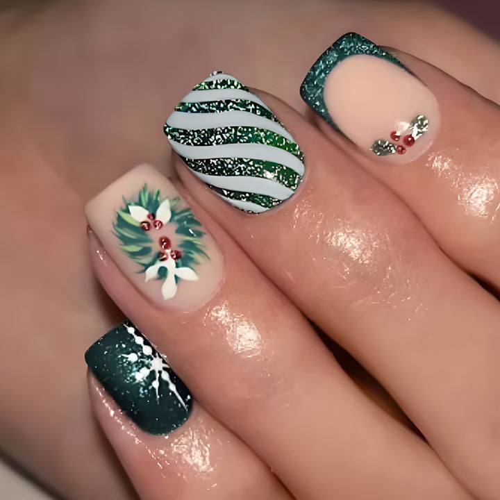Festliches Feiertags-Nagelkunst-Design Karnz 1787542833
