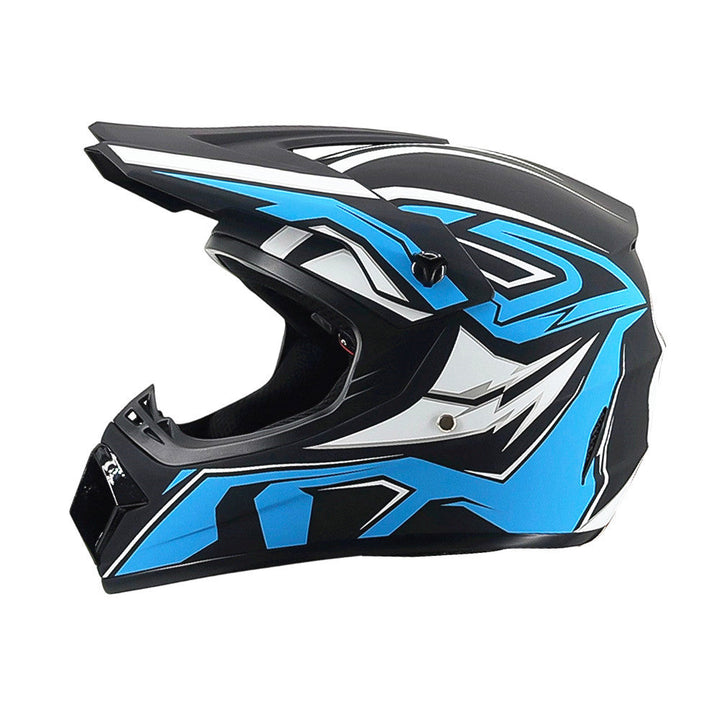 Vollgesicht-Motocross-Helm mit verlängertem Visier und verstärktem Kinnschutz Karnz