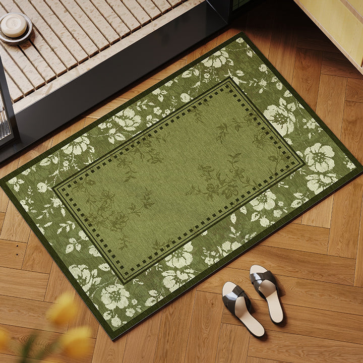 Eleganter floraler Muster-Innenbereichsteppich
