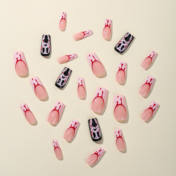 Gothic Blood-Spatter Acryl-Nagelkunst Extensions Karnz