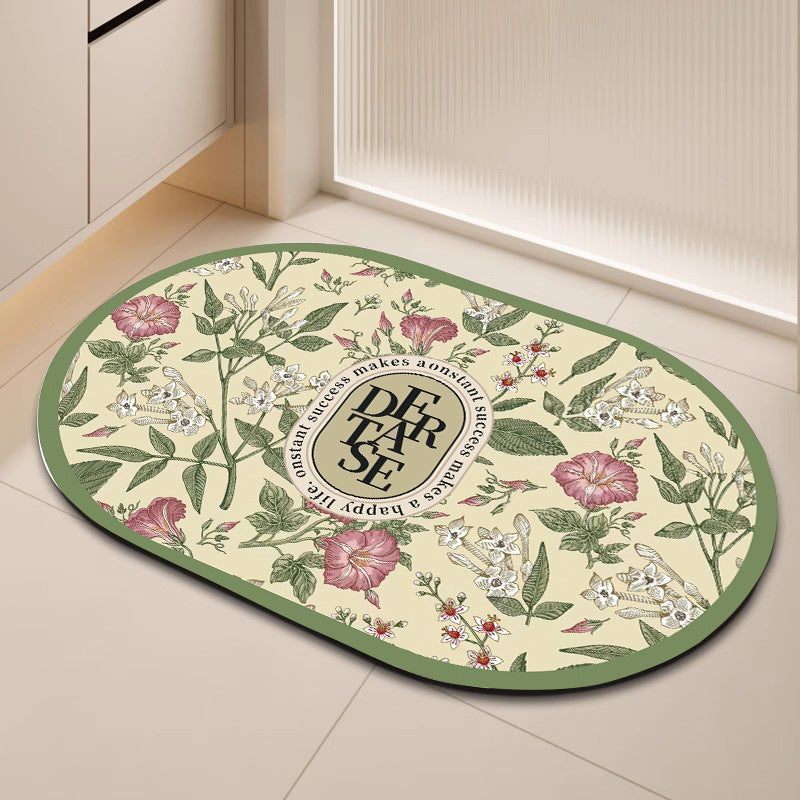 Blumenmuster Badematte Karnz